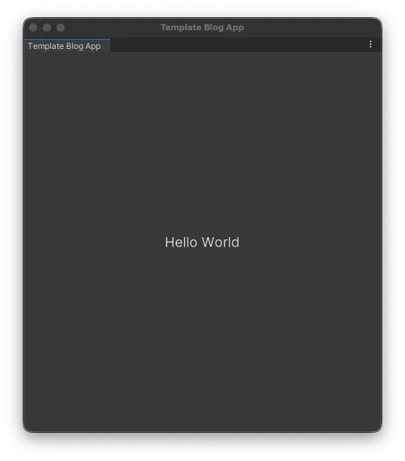 Template Blog App 补上 USS 后的 Hello World 截图